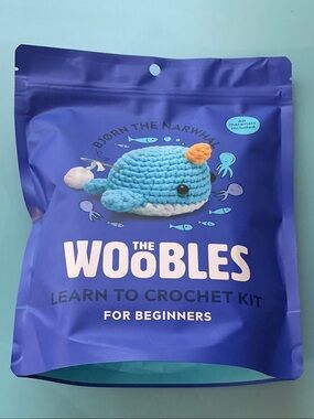 The Woobles Crochet Kit - Blue Narwhal